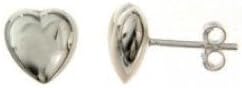 SILVER HEART STUD EARRINGS/Free Gift Box S49