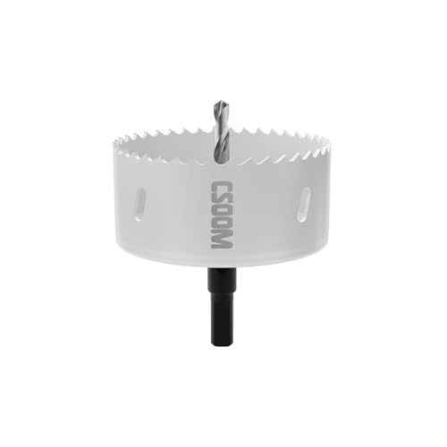 CSOOM 92mm M42 BiMetall Lochsäge, weiß, für Bohrwerkzeuge in Holz, Kunststoff, Gipskarton und Blech