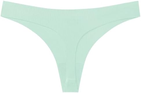 Women's Seamless Thongs Briefs No Show Low Waist Comfy Bikini Underwear Breathable Panties Underpant for Women