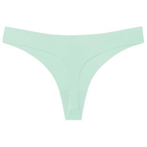 Women's Seamless Thongs Briefs No Show Low Waist Comfy Bikini Underwear Breathable Panties Underpant for Women