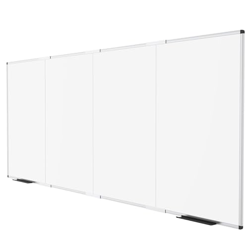 Image of VIZ-PRO Large Magnetic Dry Erase Whiteboard, 120 x 48 Inches, Foldable