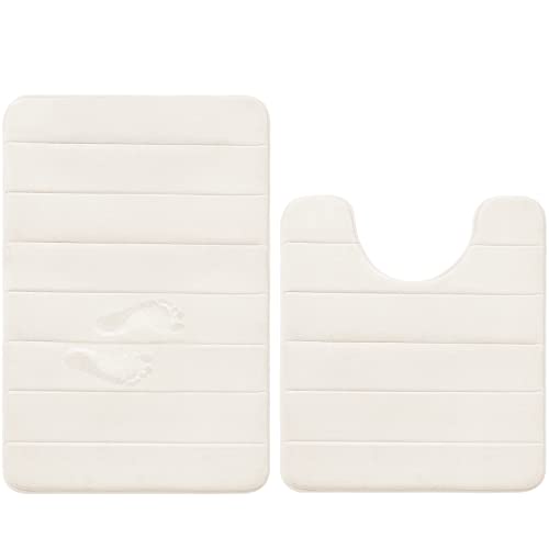 Yimobra Memory Foam Bath Mat Large Size 24 by 17 Inches + U-Shape...