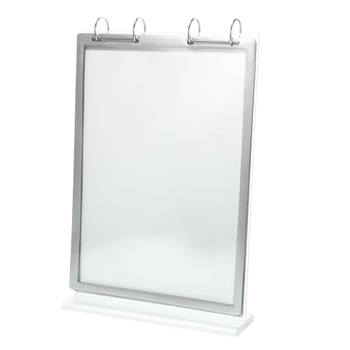 BELLIFFY Display Stand Sign The Menu Display Shelf Acrylic Stands for Display Sign Holders Paper Holder Menu Holder for Table Sign Stand Desktop Menu Storage Rack Menu Stand Transparent Pvc