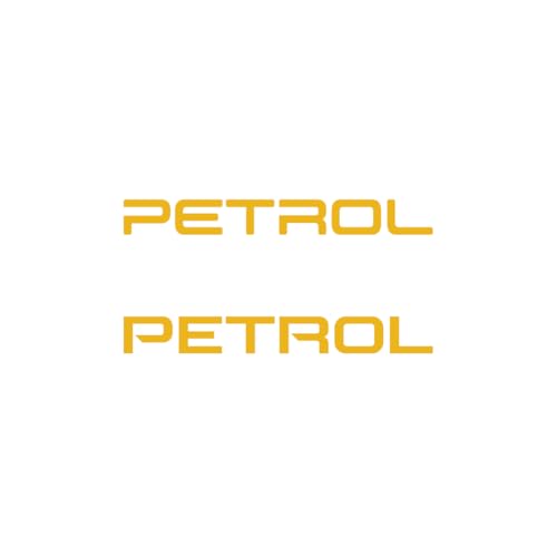 Image of Adhesive Petrol Warning Sticker for Vehicles, Perfect for Daily Use 1 Pack 2 Pieces (Golden Yellow)