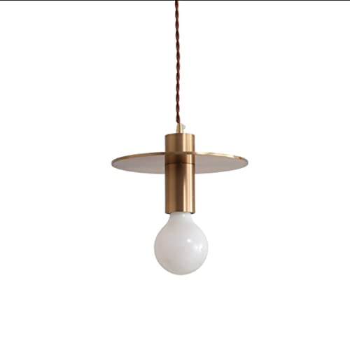Lustre en cuivre pour éclairage de plafond haut avec suspension métal rustique