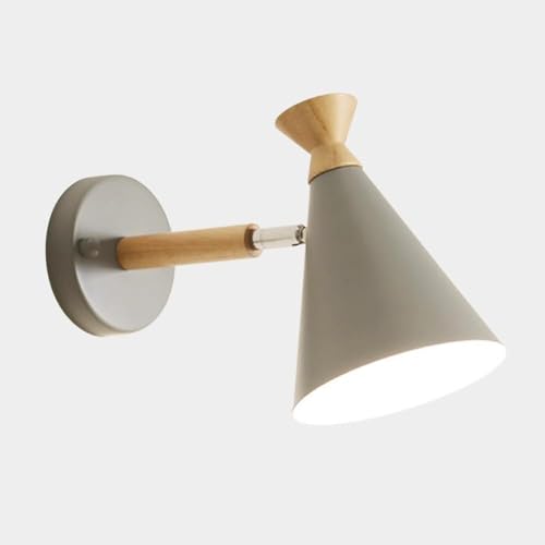 Lámpara de pared moderna para salón e interiores con estructura ajustable de madera