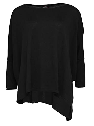 Zwillingsherz Poncho mit Baumwolle - Hochwertiges Cape für Damen - XXL...