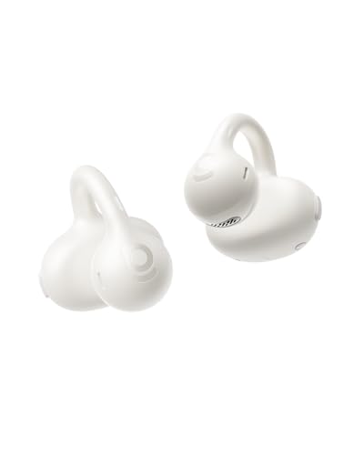 Baseus Bass BC1 Open Ear Earbuds Clip-On Headphones, Open-Ring Comfort with Tri-Curve Snug Clip, Powerful Sound with SuperBass, 4-Mic Clear Calls, IP55 Waterproof, 38H Playtime, Lightweight