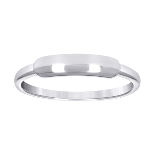 Bague en argent sterling 925 de 4 mm d'épaisseur au design minimaliste chic pour femme