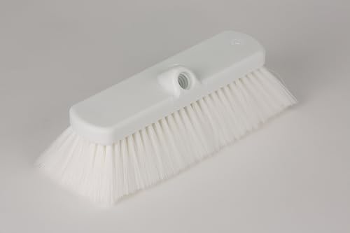 Image of SPARTA 41278EC02 Flo-Thru Plastic Wall Scrub Brush, Equipment Brush With Soft Nylex Bristles For Industrial Kitchens, Hospitals, Commercial Cleaning, 4 Inches, White