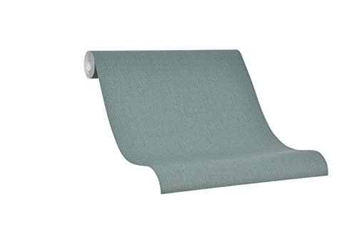 marburg Tapete Grün Struktur Uni für Schlafzimmer Wohnzimmer oder Küche Made in Germany 10,05m x 0,53m 30451