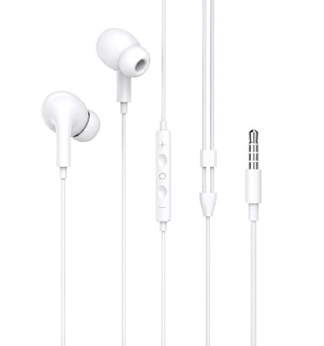�C���z�� �L���C���z�� 3.5mm�Ή� �}�C�N�t�� ���ʃ����R�� �ʘb�Ή� ��x���ڑ� �Đ� ���Ƀt�B�b�g����f�U�C�� ���ݖh�~ �X�}�[�g�t�H��/PC�Ή� (white �C���i�[ 1��)