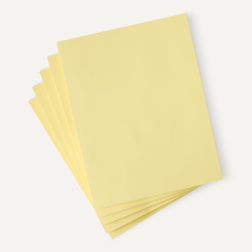 Image of Amazon Basics 30% Recycled Color Copy Paper, 8.5 inch x 11 inch, 20lb, Pastel Canary, 500 Sheets (Pack of 2)