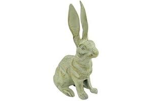 Cast Iron Sitting Bunny Rabbit Garden Patio Yard Large Decorative Statue