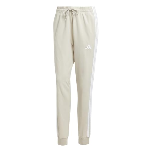 adidas Femme Essentials 3-Stripes Jogger Pants, Wonder Alumina/White, L