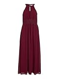 Vila Damen Vimilina Halterneck Maxi Dress Noos Kleid, Cabernet/Detail:Elastic,36
