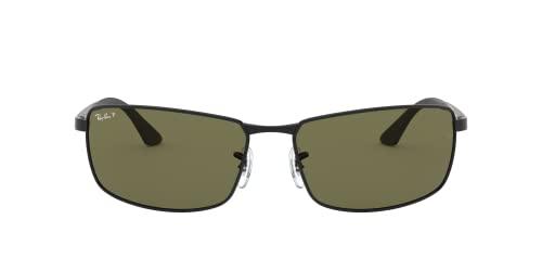 Ray-Ban Women's RB34980029A-64 Polarized Rectangular Sunglasses, Black, Einheitsgröße3