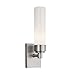 Norwell Lighting 8230-BN-SH Alex Single Light Wall Mount Sconce Brushed Nickel Finish with Shiny Opal Glass