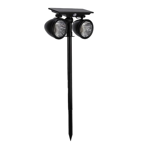 XHTLLO Solar Spot Light, Human Body Induction 2‑Color Outdoor Solar Garden Light with Respirator, High Conversion Efficiency Solar Flood Light, for Driveway Backyard Patio