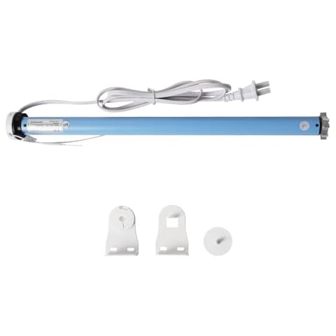 Matter WiFi 2N Smart Roller Shade Blinds Motor for 37-38mm Tube, Plug-in Wiring, Compatible with Google Home Alexa HomeKit App Control, Supports Up to 10kg Shade Fabric (Only Motor) Cover