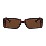 Generic Fluoreszierende grüne Sonnenbrillen Sonnenbrillen Street Shooting Catwalk Sonnenbrillen Sportsonnenbrille Sehstärke (Coffee, One Size)