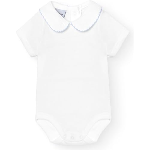 BABIDU 1181 Body m/c Cuello Bebe Pique Abito da Battesimo, Celeste 2, 92 (Tamaño del Fabricante:24) Unisex-Bimbi