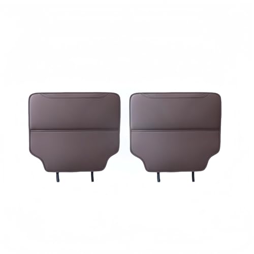 キックプロテクター | バックレストプロテクター 2個セット | マイクロファイバーレザー、防水、防汚、傷防止、収納ポケット付き、取り付け簡単、オールシーズン対応、豊富なカラーバリエーション (に適用ノート E12系,ブラウン)