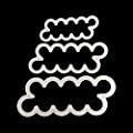 eversoEasy 3D Rose Flower Sugarcraft Cut Out Templates For Icing Cake Decoration - Set of 3