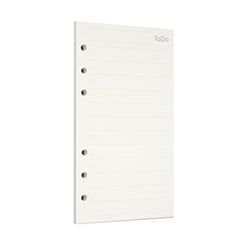 Image of Zelten Loose Leaf Punched Paper Refills Paper for 6 Hole Binder Personal Organizer Diary Notebook Refillable Planner (Todo,A6 /6 Hole)