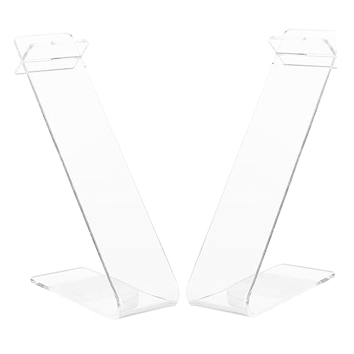 Happyyami 2Pcs Acrylic Sandal Display Stand Retail Shoe Showcase for Sneakers Flats Stylish Shoe Rack for Shopping Mall Store for All Shoe Styles