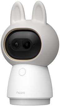 Aqara 4K Dual Lens Security Camera Hub G350, Matter 1.5 & Apple Home(HomeKit Secure Video), 4K Resolution, 9X Zoom & 360°,Auto-Tracking, Local AI Detection, Local Storage & Cloud Storage,White