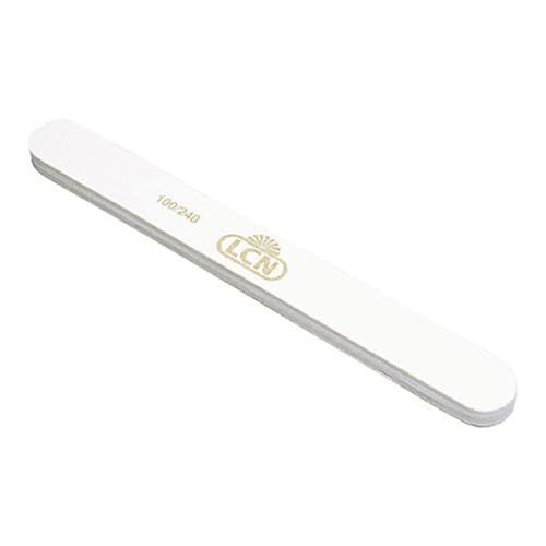 LCN Profi Feile dick 100/240 lime à ongles blanche épaisse lot de 6