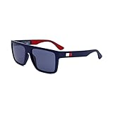 Non Polarizzatoo Tommy Hilfiger Occhiali da Sole TH 1605/S IPQ MATTE BLUE BLUE 56/16/140 Uomo