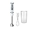 Braun MultiQuick 5 Vario MQ5205WH, Frullatore a Immersione, PowerBell Plus, 21 Velocità Variabili, Antischizzo, Lavabile in Lavastoviglie, Frusta e Bicchiere senza BPA, 1000W, Bianco/Grigio