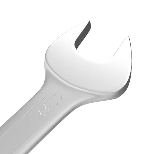 Image of Groz Combination Spanner 27 mm, Length 300 mm | DIN 3113 Standards | Chrome Vanadium, Matt Satin Chrome Combination Wrench Tool | CSP /DIN /27G