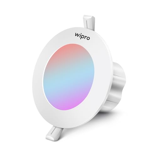 wipro ABS Garnet 3W LED Mini Downlight|Colour Changing (Red/Blue/Pink)|Compact Design with 120° Beam Angle|Recessed Down Light for False Ceiling|Cutout - 2.2 inch|Pack of 1