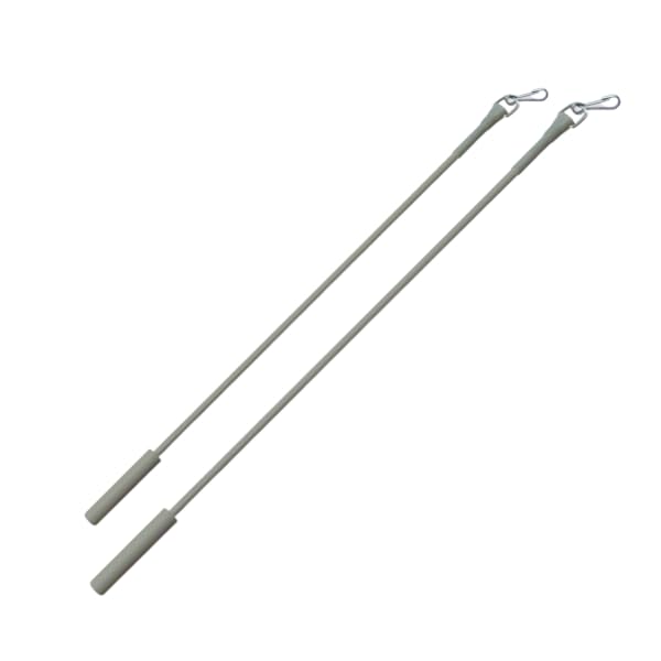 1 Pair Metal Curtain Draw Rods 11mm Grey Curtain Pull Rods (50cm)