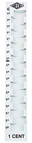 Wedo 160700137 Münzrille 0.01 Euro 1 Cent Plastic for 90 Coins with Tags 18 x 4.5 x 3 cm, Grey, light grey, 180 x 45 x 30 mm - Image 2