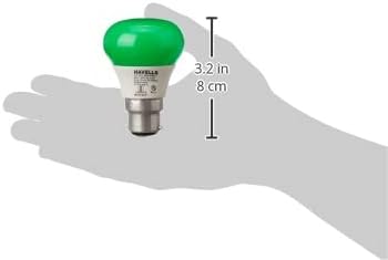 Havells Rojo 3W LED B22 Green Bulb|Cool Day Light|Energy Efficient|Elegant Design|Upto 15000 Hours of Lighting|Upto 4KV Surge Protection |Made in India|Pack of 1