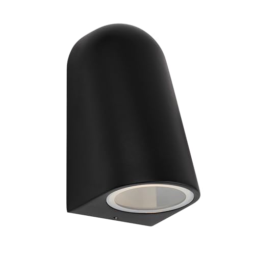 Lexi Lighting Kelro Cone Outdoor Wall Light, Adjustable 3 Color Temperatures, IP54 GU10 Black Metal Porch Lights, Modern Exterior Lighting Fixture for Garden, Patio, Gate, Yard, Balcony, Door