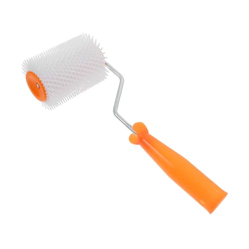 DIYEAH Rouleau à Peinture Autonivelant Rouleau à Ciment Dispositif Anti-mousse 13 Mm En Plastique Pour Sols En Ciment Outil Anti-bulles Professionnel Usage Chantier