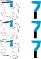 Miniatura 2 de Oregon Paquete de 3 bucles de cadena de sierra originales 20LPX072G PowerCut de 18 pulgadas, .325 pulgadas, .050 pulgadas, 72DL