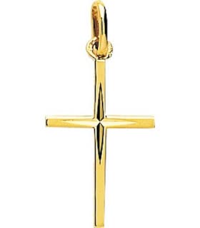 Croix Chrétienne en Or jaune pour baptême et communion : le cadeau de vie idéal