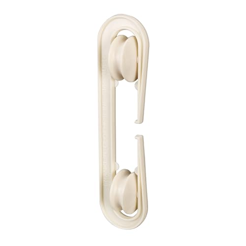 Household Essentials Clothesline Spreader, Durable Plastic Body with Strong PP Wheels, Off-White