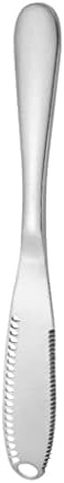 WNDUOKXH 3 In 1 Butter Knife,Stainless Steel Spreader Serrated Edge Butter Spreader Knife,Multifunction Butter Knife For Vegetables, Fruit Cheese, Bread, Jam(Silver)