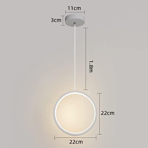 Chandelier minimalista de cocina e isla de comedor con luz LED 2