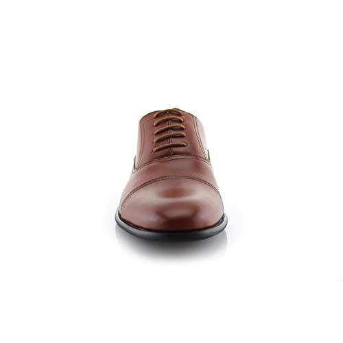 Image of Ferro Aldo Men's Classic Cap Toe Oxford Dress Shoe Collection | Perfect for Formal, Business, and Wedding Attire