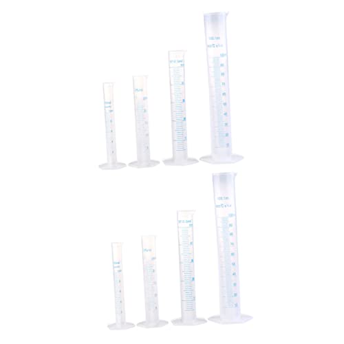 Mikikit Tasse à Mesurer En Plastique Multifonction Pour Jardin Et Ferme 8 Pièces Avec Graduation Claire, Bec Verseur Anti-goutte, Outil Précis De Fertilisation Et Dosage