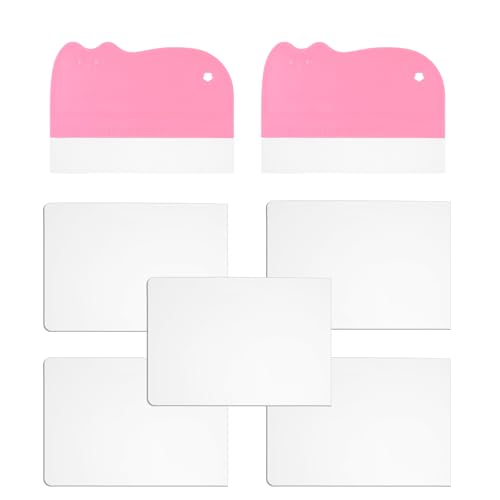 Ymapinc 7-Pack Cake Scraper Smoother with 5 Clear Scrapers