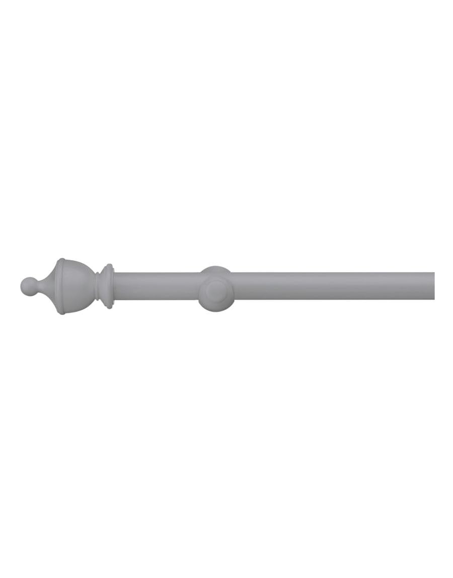 28mm Romantica Eyelet Urn Finial Wood Pole, Smoke, 300cm